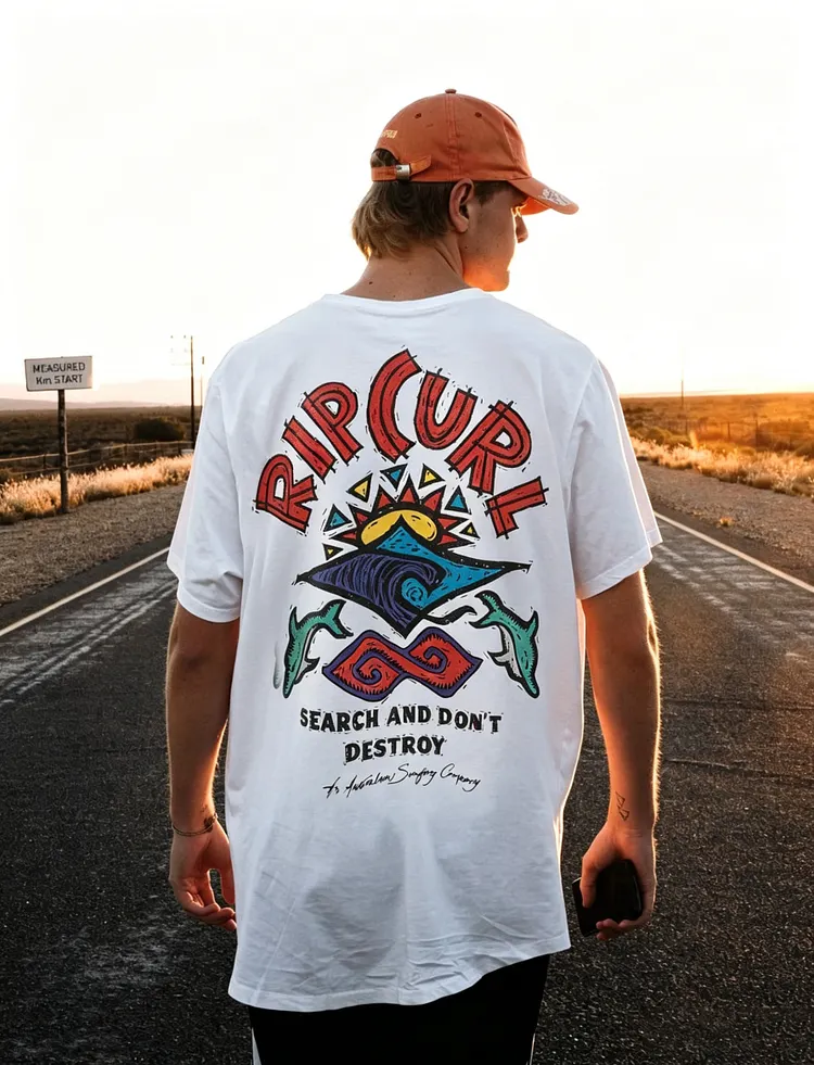 Rip Curl Search And Don't Destroy An Australian Surfing Company Printed Men's T-shirt
