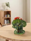 Tree House Flower Pot Bonsai Pot Decorative Resin Multi-Function for Home Office