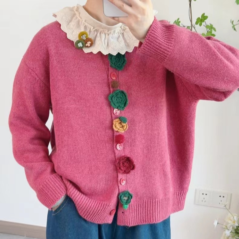 Chicfifth Sweater Women Winter Long Sleeve High Quality Autumn Vintage Top Knitted Cardigan