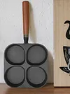 4 Hole Omelet Pan Nonstick Frying Grill Pan for Burger Egg Ham Pancake Cookware