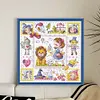 Lion Girl-14CT Stamped Cross Stitch Egyptian Cotton 30*30cm/11.81*11.81in