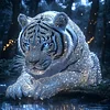 Flash Tiger-Full Round Diamond Painting 40*40CM