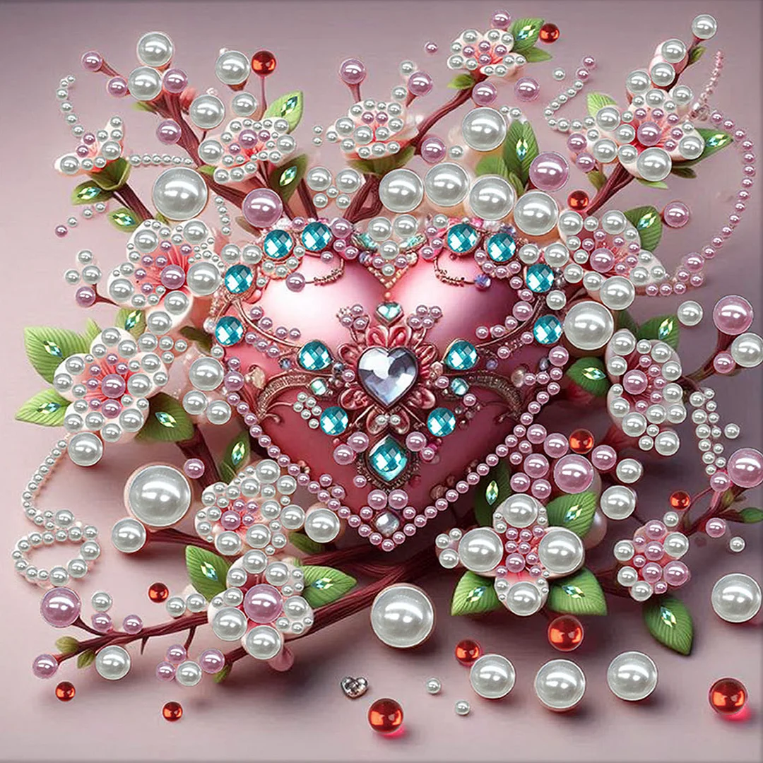 Love - DIY Pearl Diamond Art Kit With Frame 30*30cm