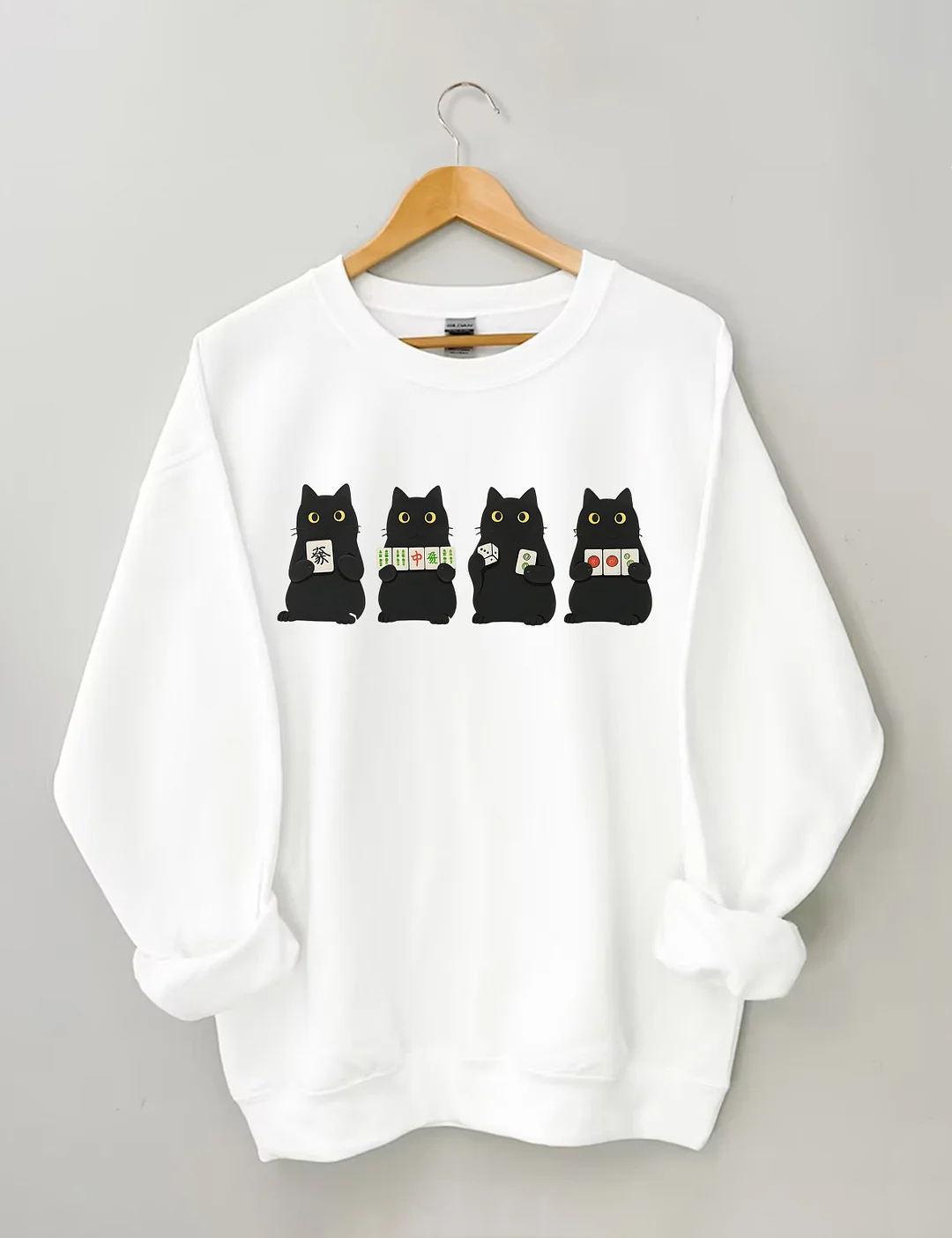 Mahjong Black Cat Sweatshirt