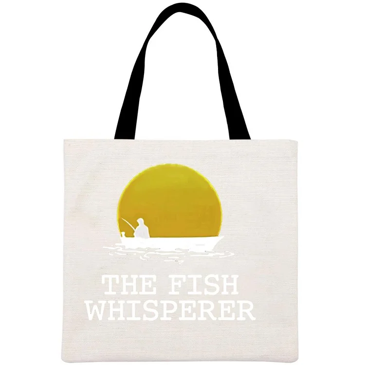 The Fish Whisperer Printed Linen Bag-Annaletters