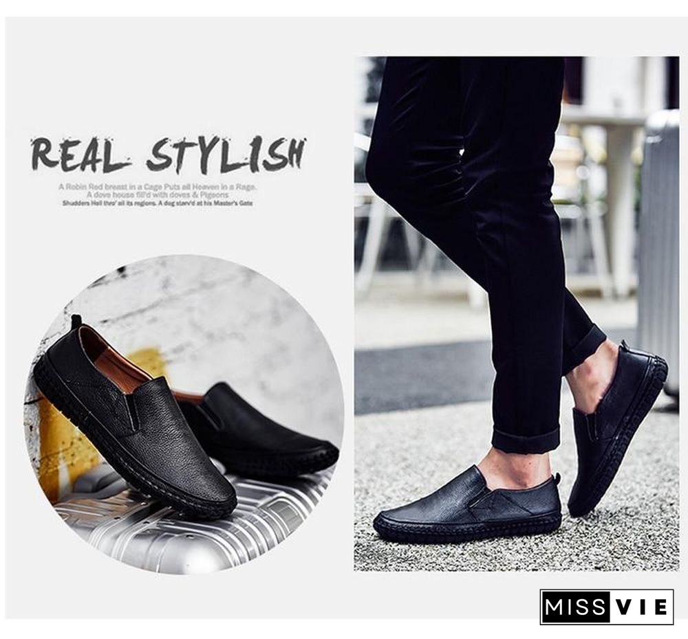 Leather Men Shoes Slip On Shoes Leather Loafers Mens Moccasins Shoes Italian Designer Shoes