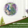 Special Shaped Acrylic Diamond Painting Kit Peacock 25cm Round Pendant