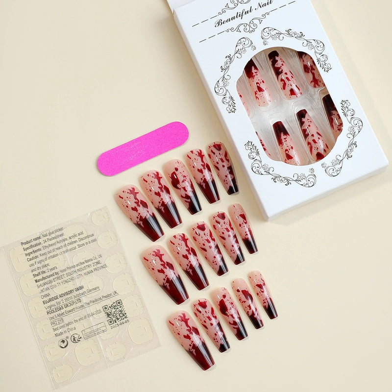 Halloween Cool Style Blood Stains ABS Press-on Nails 1 Set