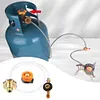 Propane Refill Adapter Portable Flat Cylinder Tank Coupler for Outdoor Gas Stove