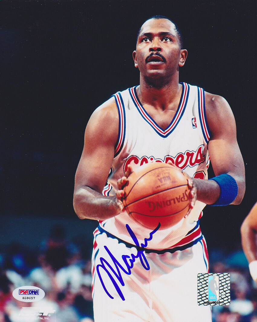 Mark Aguirre SIGNED 8x10 Photo Poster painting Los Angeles Clippers PSA/DNA AUTOGRAPHED