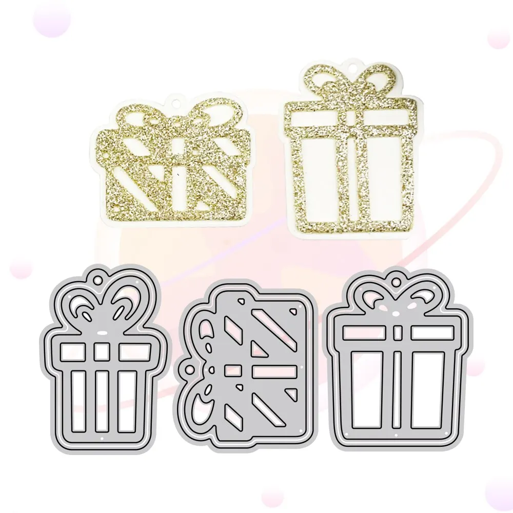 Christmas Gift Metal Cutting Dies Template for DIY Scrapbooking Stencil Diary Photo Album Craft Paper Card Decorative Cut Dies