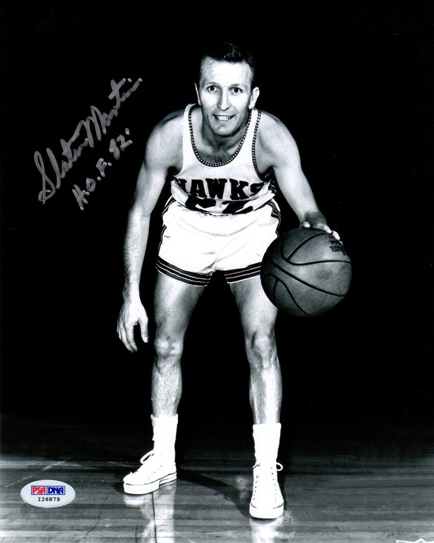 Slater Martin SIGNED 8x10 Photo Poster painting + HOF 82 Minneapolis Lakers PSA/DNA AUTOGRAPHED