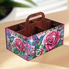 Rose-DIY-Holz-Diamant-Kunst-Malerei-Aufbewahrungsbox mit handlicher Wohnkultur