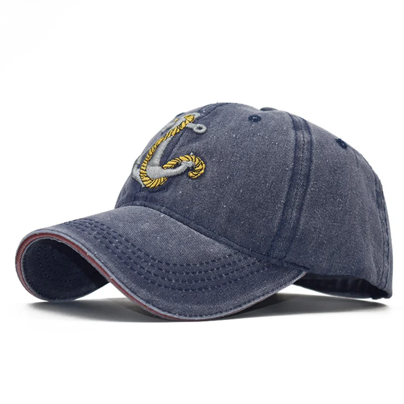 Washed Embroidered Denim Outdoor Worn Duck Tongue Baseball Cap