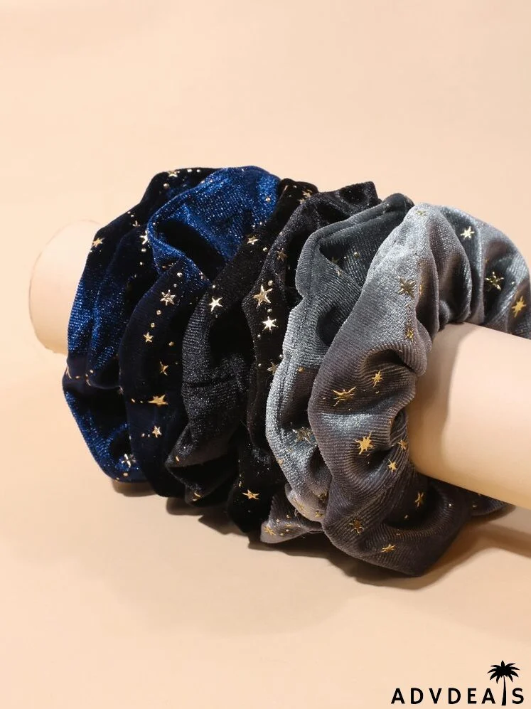 6pcs Galaxy Print Scrunchie