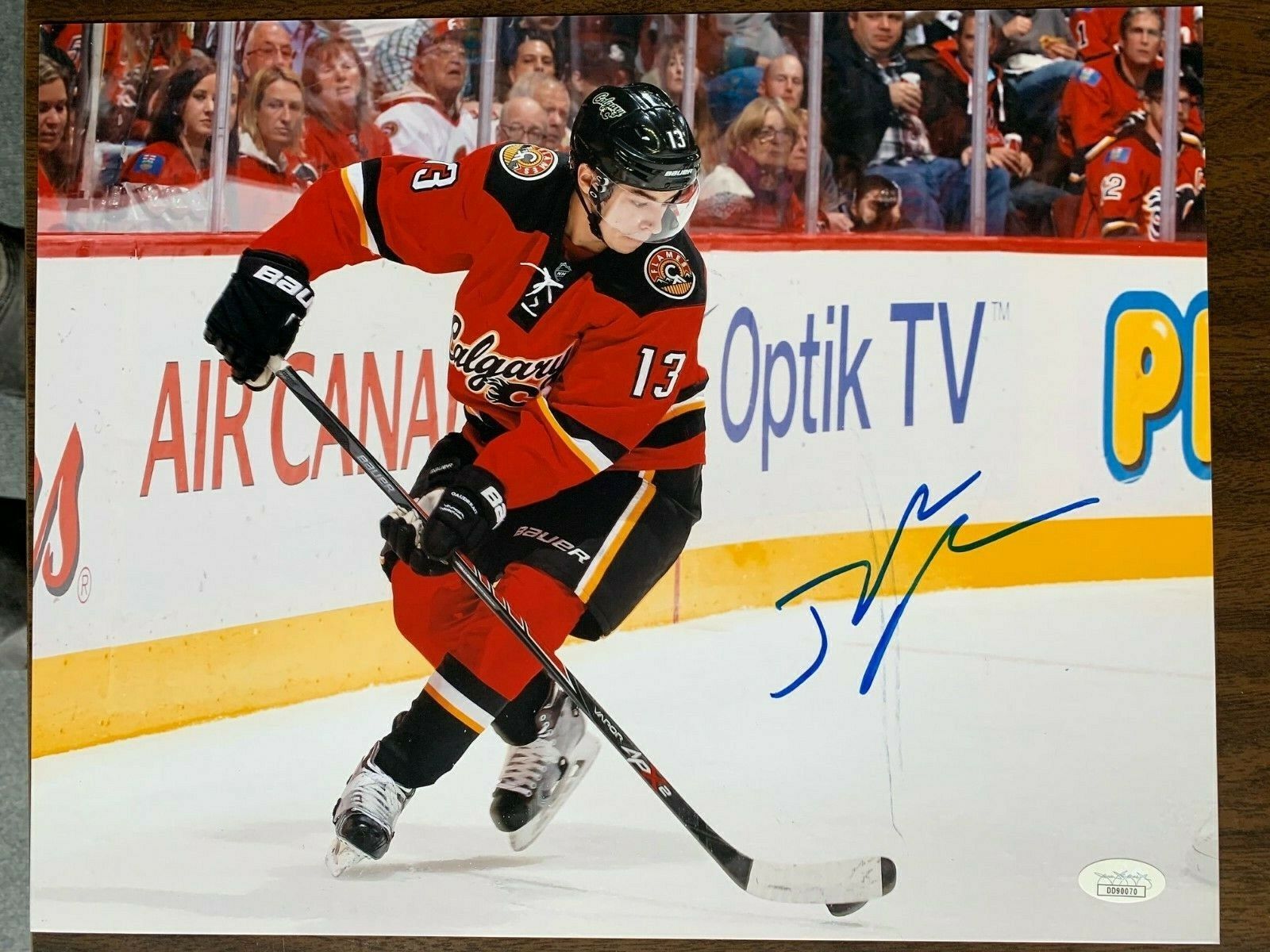 Calgary Flames Johnny Gaudreau Signed Autographed 11x14 Photo Poster painting JSA COA #2