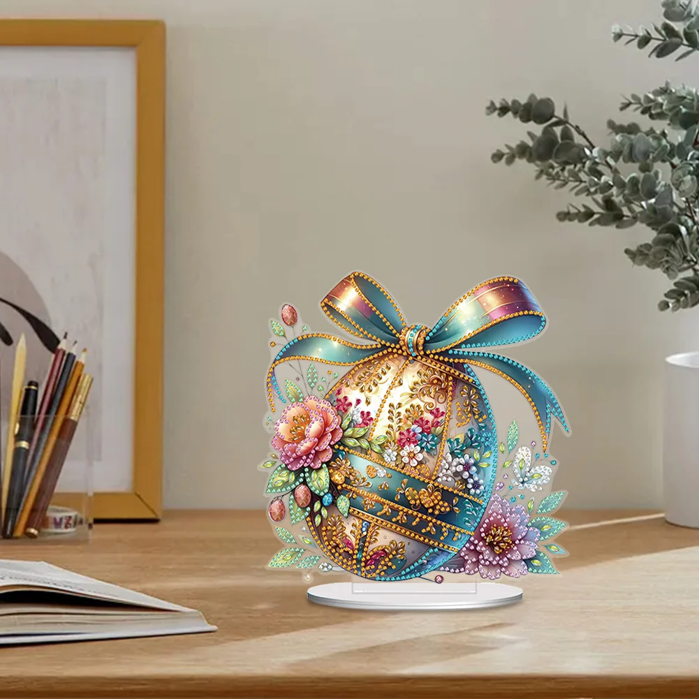 DIY Easter Egg Diamond Painting Ornaments Table Top Rhinestones Art Decors