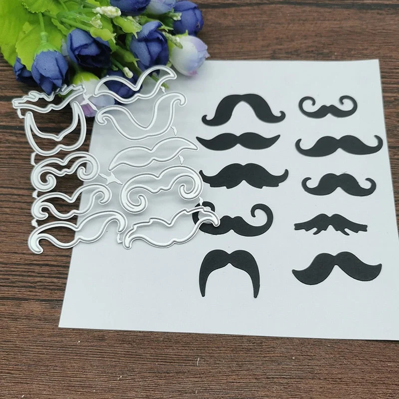 Funny beard set Metal Cutting Dies Stencils For DIY Scrapbooking Decorative Embossing Handcraft Die Cutting Template