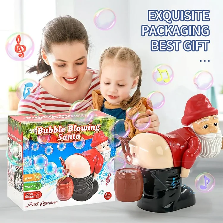 Funny Santa Claus Bubble Modeling of The Fart Fart