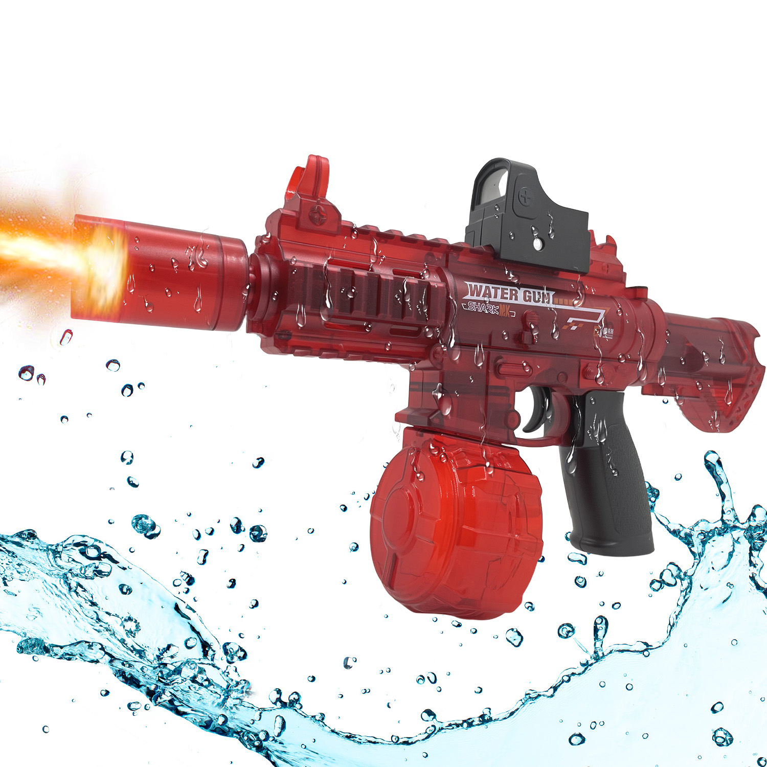 Electric Water Gun for Adults and Kids, Light Up Automatic Squirt Gun Watergun, Summer Outdoor Beach Pool Party Toy Gift