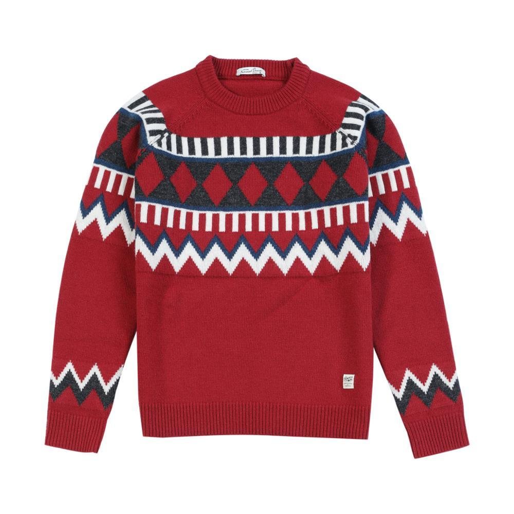 SIMWOOD 2021 Autumn New Intarsia Wool-Blend Sweater Men Fair Isle Knit Wear Christmas geometric Argyle Color Pullovers Sweaters