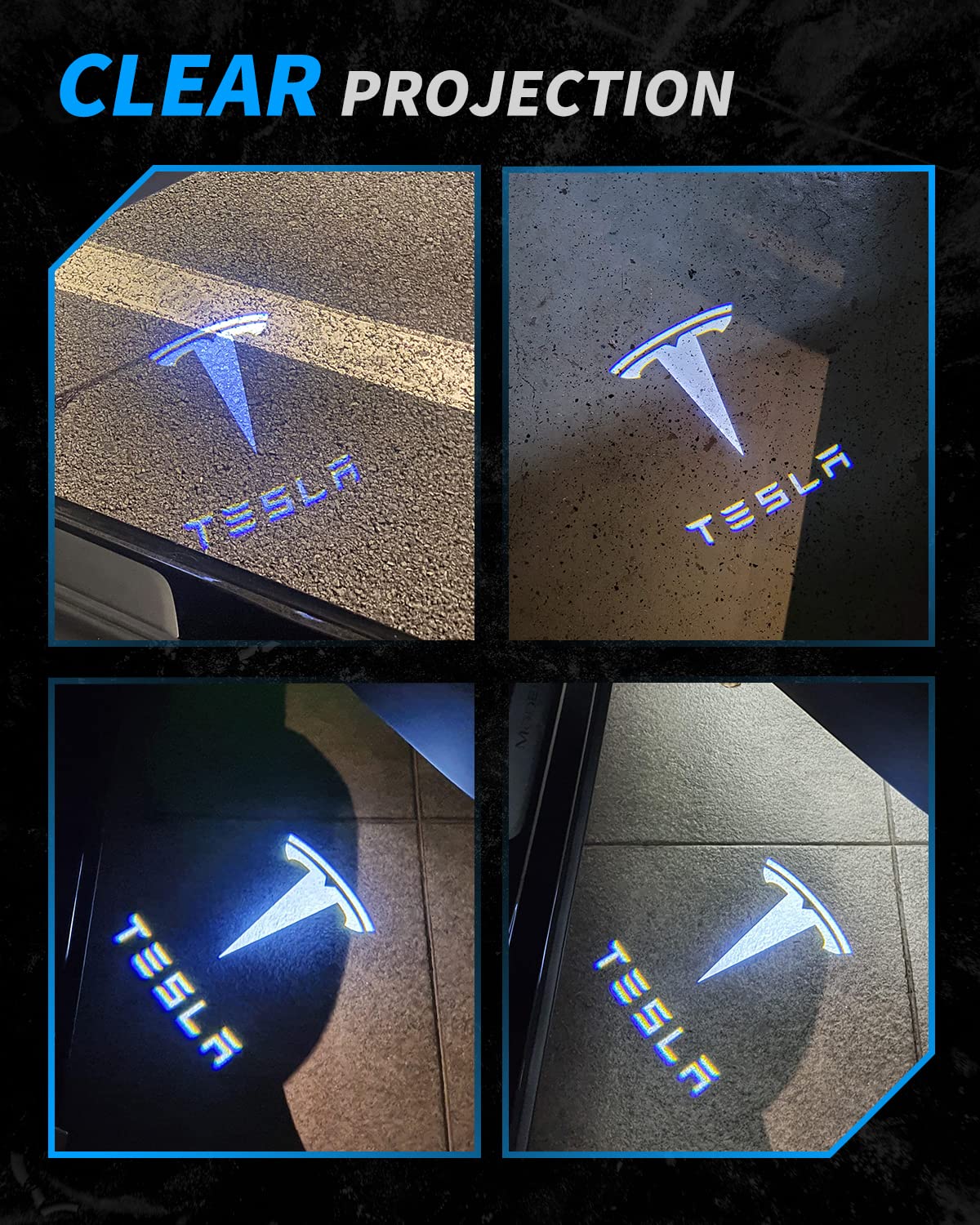 TESLASY Model 3/ Y Ultra-Bright LED Welcome Step Light LED Puddle Lights Projectors