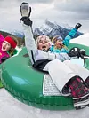 PVC Thickened Ski Ring with Handles Inflatable Ski Board Kids Snow Sledding Tool