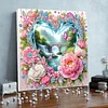 (Pre-Framed)Heart Landscape-Special Shape Diamond Painting Kit(25x25cm)
