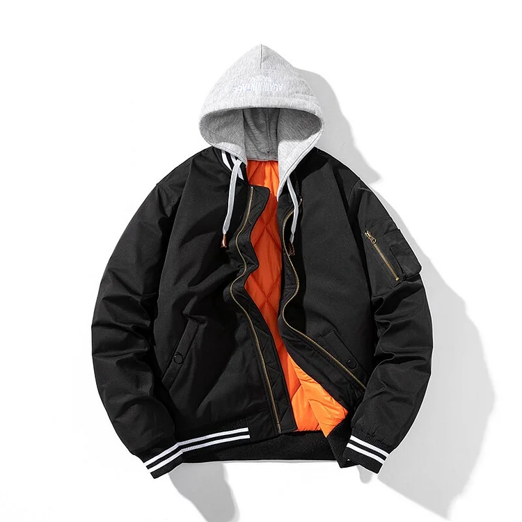 Mens fashion Hot Sale jacket custom logo windbreaker zip up hoodie Autumn And Winter Outerwear &amp; Coats Male Casual korean clothes