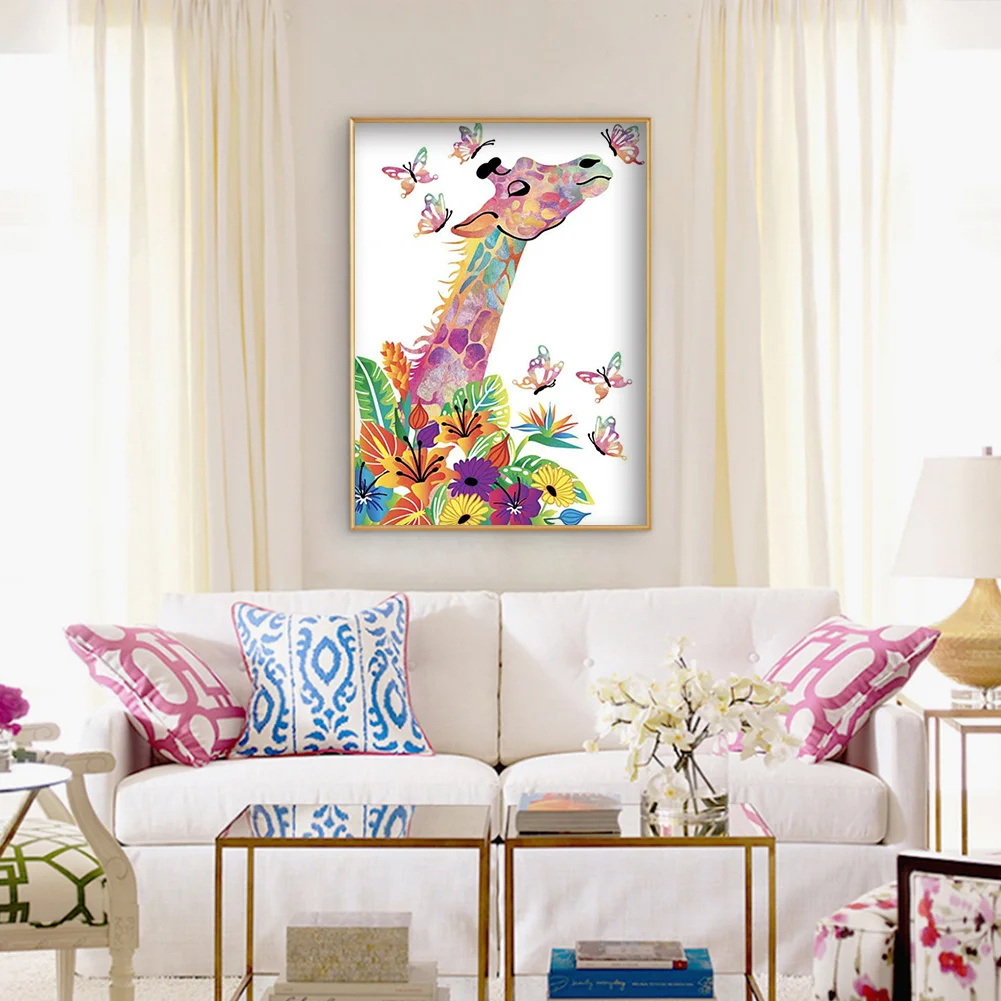 Full Square Diamond Painting 20*30cm - Giraffe