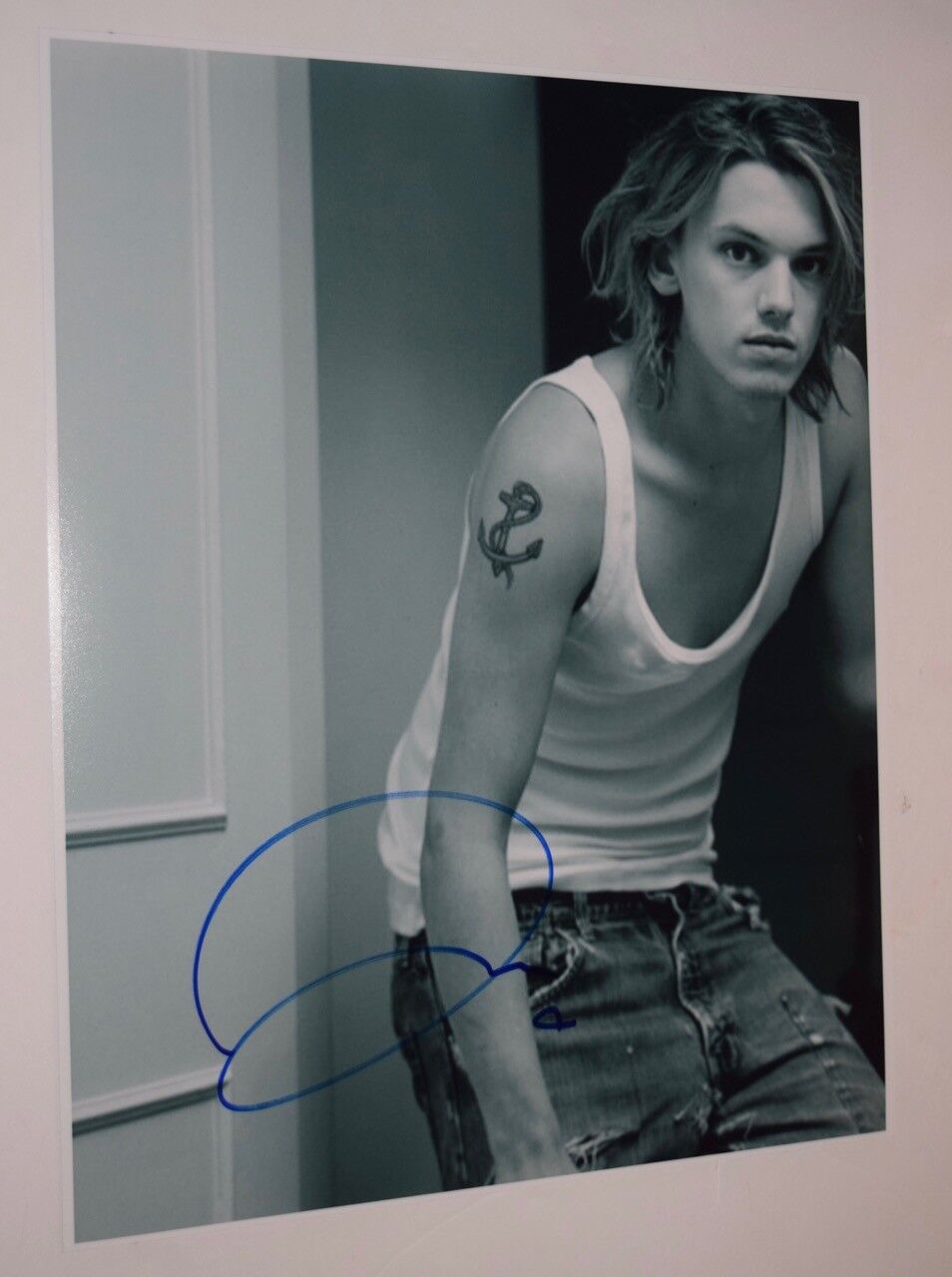 Jamie Campbell Bower Signed Autograph 11X14 Photo Poster painting Mortal Instruments Actor COA