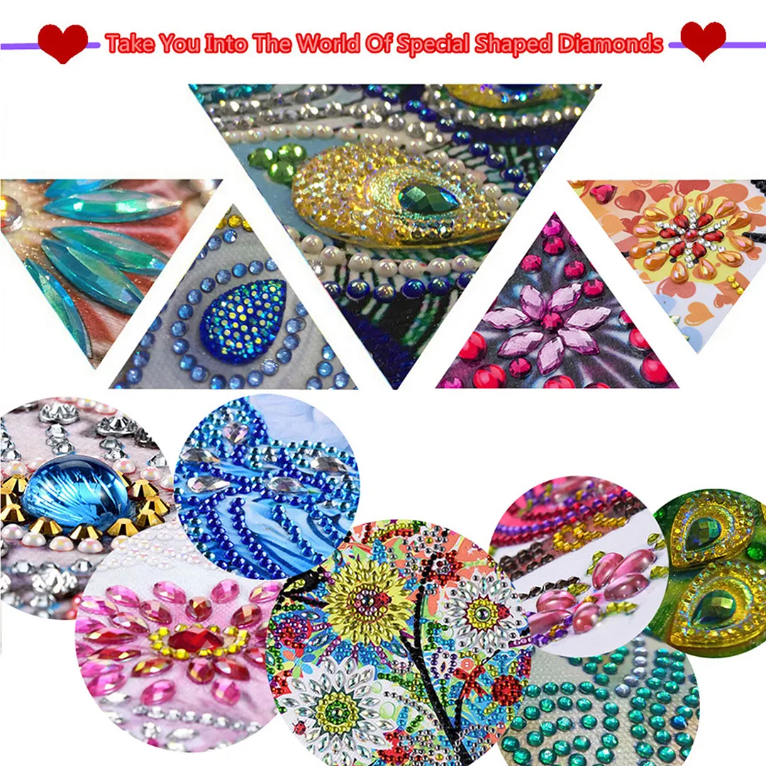 Rose Beauty Special Shaped 5D DIY Partial Drill Diamond Painting Kits for Adults Beginners Home Decor Diamonds Dots Gem Art Kits 11.81x11.81inch