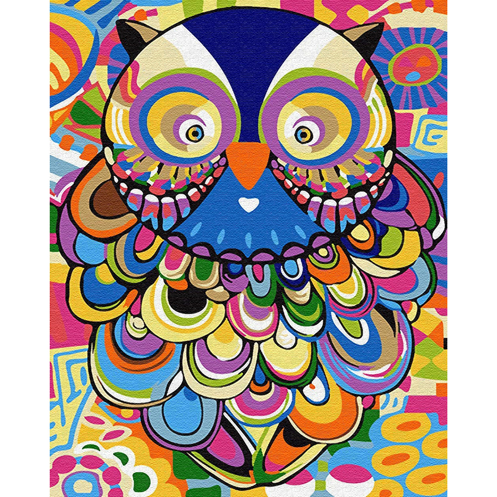 

5D DIY Full Drill Diamond Painting Owl Embroidery Mosaic Kit Bedroom Decor, 501 Original