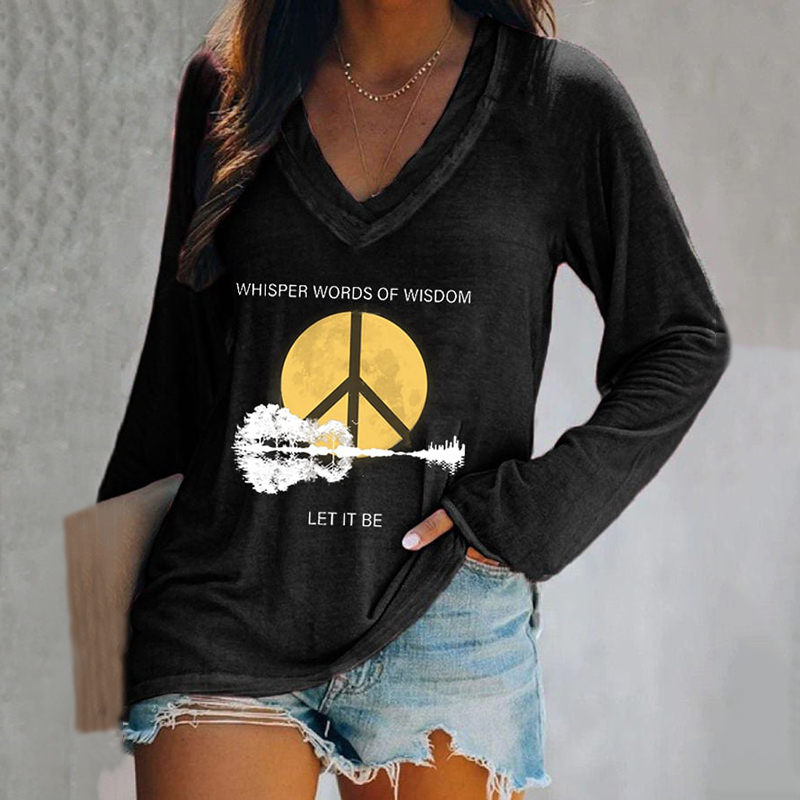 Whisper Words Of Wisdom Let It Be Print T-Shirt wearshes