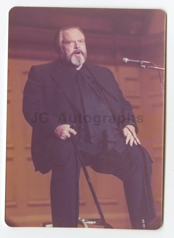 Orson Welles - Vintage Candid Photo Poster painting by Peter Warrack - Previously Unpublished