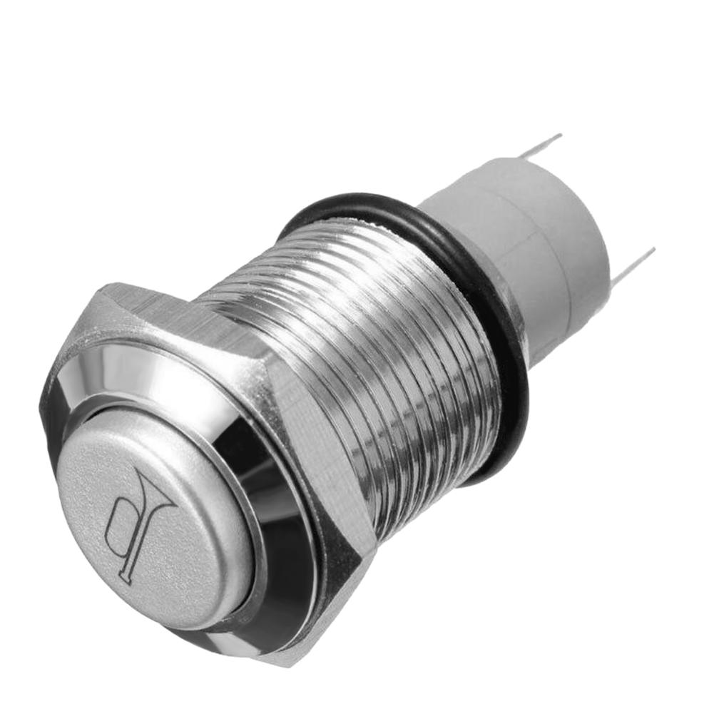 

Car RV Boat Bell Horn 12V Auto Reset Blue LED Push Button Momentary Switch, 501 Original