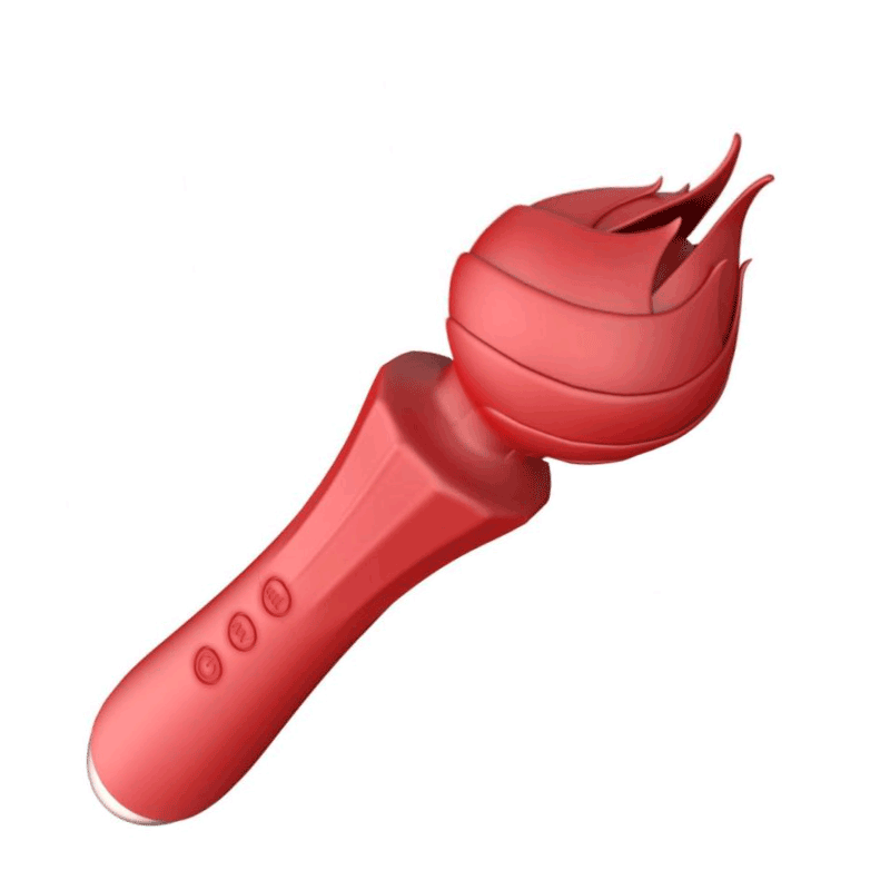 Rechargeable Personal Rose Massager With 20 Vibration Modes - Rose Toy