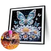 Papillon en cristal-partiel spécial diamant peinture-30 * 30cm