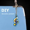 5pcs DIY Full Drill Diamond Paintng Special-shaped Musical Notes Key Chains