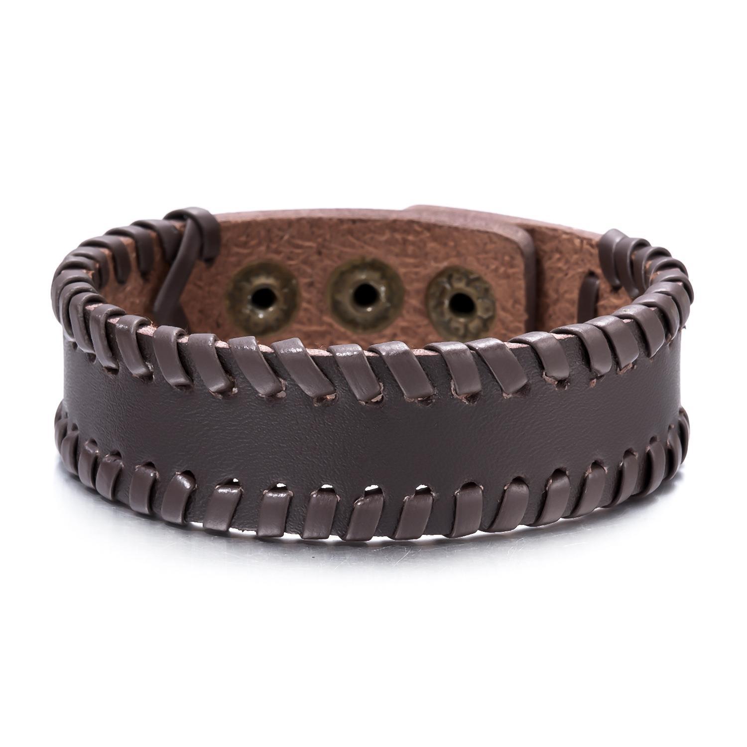 Punk Rock Hip Hop Bracelet Leather Weave Bracelet