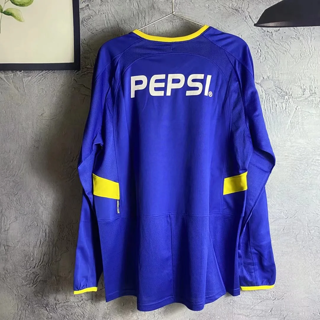 Retro Boca Juniors 03/04 Home Long Sleeve Football Jersey Thai Quality