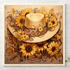 Diamond Painting-Square AB Drill Sunflower And Hat(45*45CM)