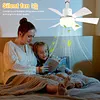 Socket Fan Light with Remote Screw in Ceiling Fan in Light Socket for Bedroom