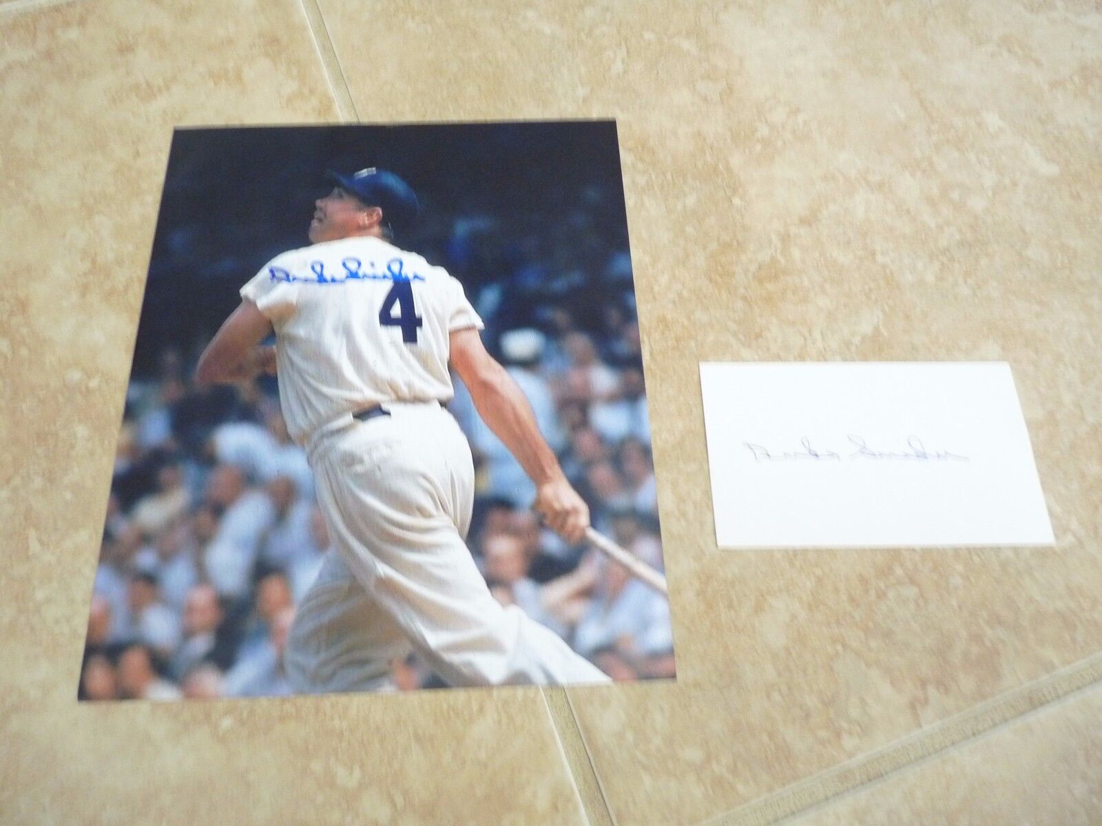 Duke Snider Dodgers Signed Autographed 8x10 Baseball Photo Poster painting & Index PSA Guarantee