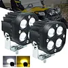 3 Inch LED Pods Work Light Bar White & Yellow 12V-48V Motorcycle Fog Lights 40W