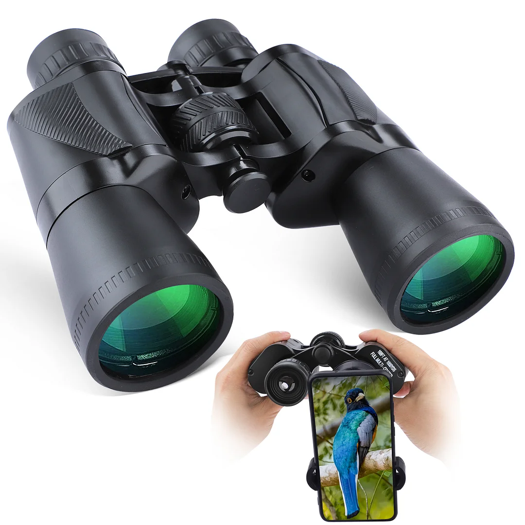 BEBANG 10x50 High Power Binoculars for Kids and Adults ,with Phone Adapter, Multilayer-Coated Lenses for Bird Watching