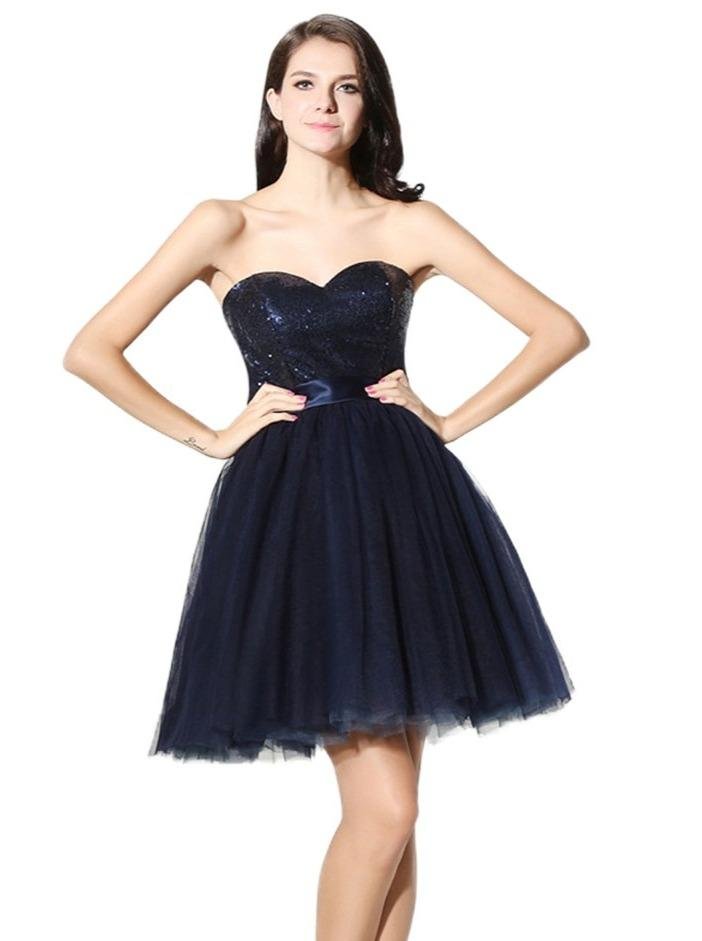 Womens Cute Mini Party Gown Sweetheart Neckline Homecoming Dress
