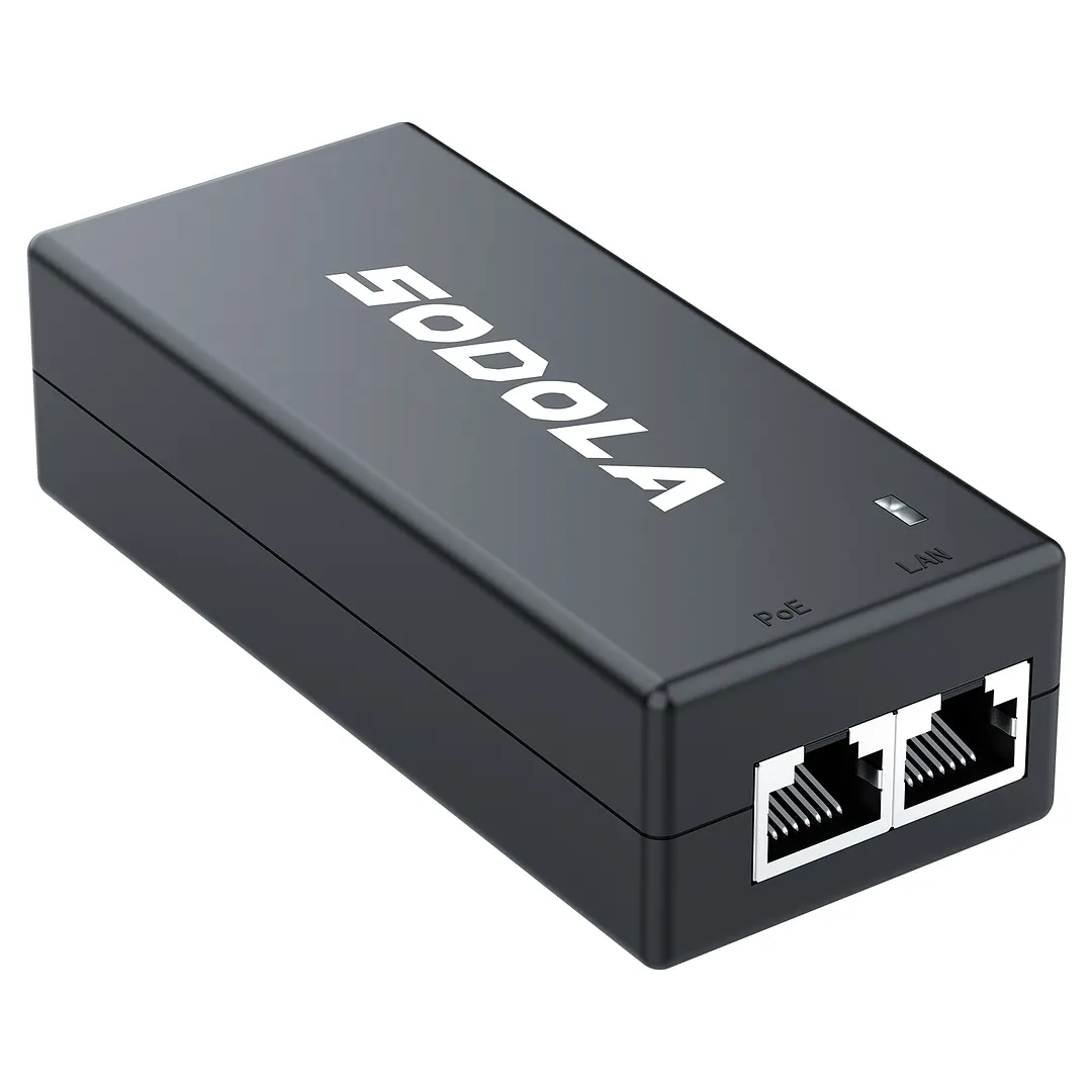 Injecteur PoE 2,5 Gigabit Sodola - Convertit Non-PoE En PoE++, Jusqu'à 60W, Plug & Play, Pour Bureau Ou Mural