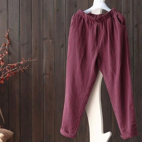 Simple & Basic Shift Solid Color Pants