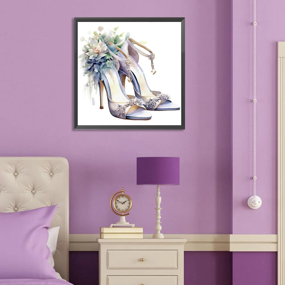 Diamond Painting - Full Round Drill - Flower High Heels(Canvas|30*30cm)